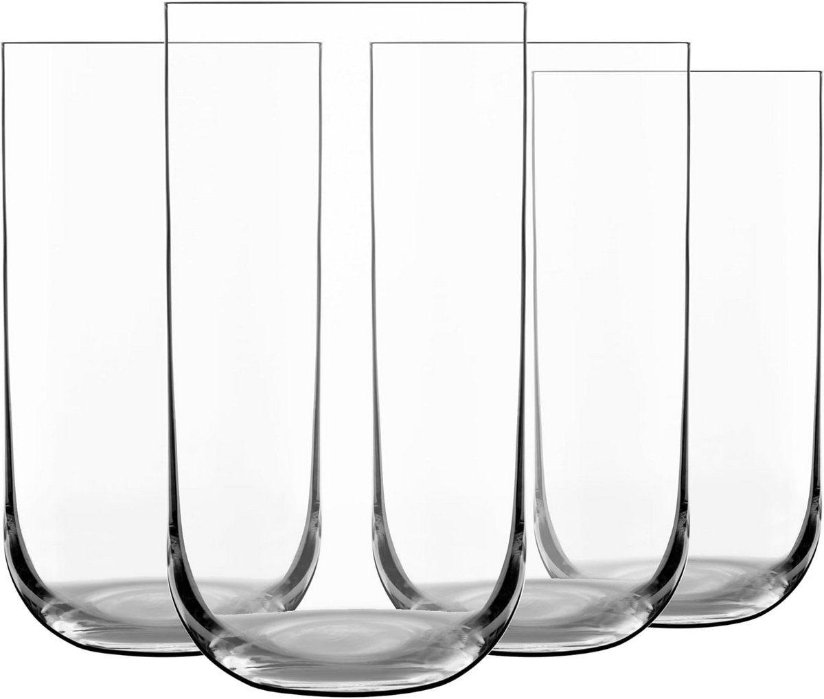 Set van 4 Hoge Longdrinkglazen 450 ml - Vaatwasserbestendig Kristalglas