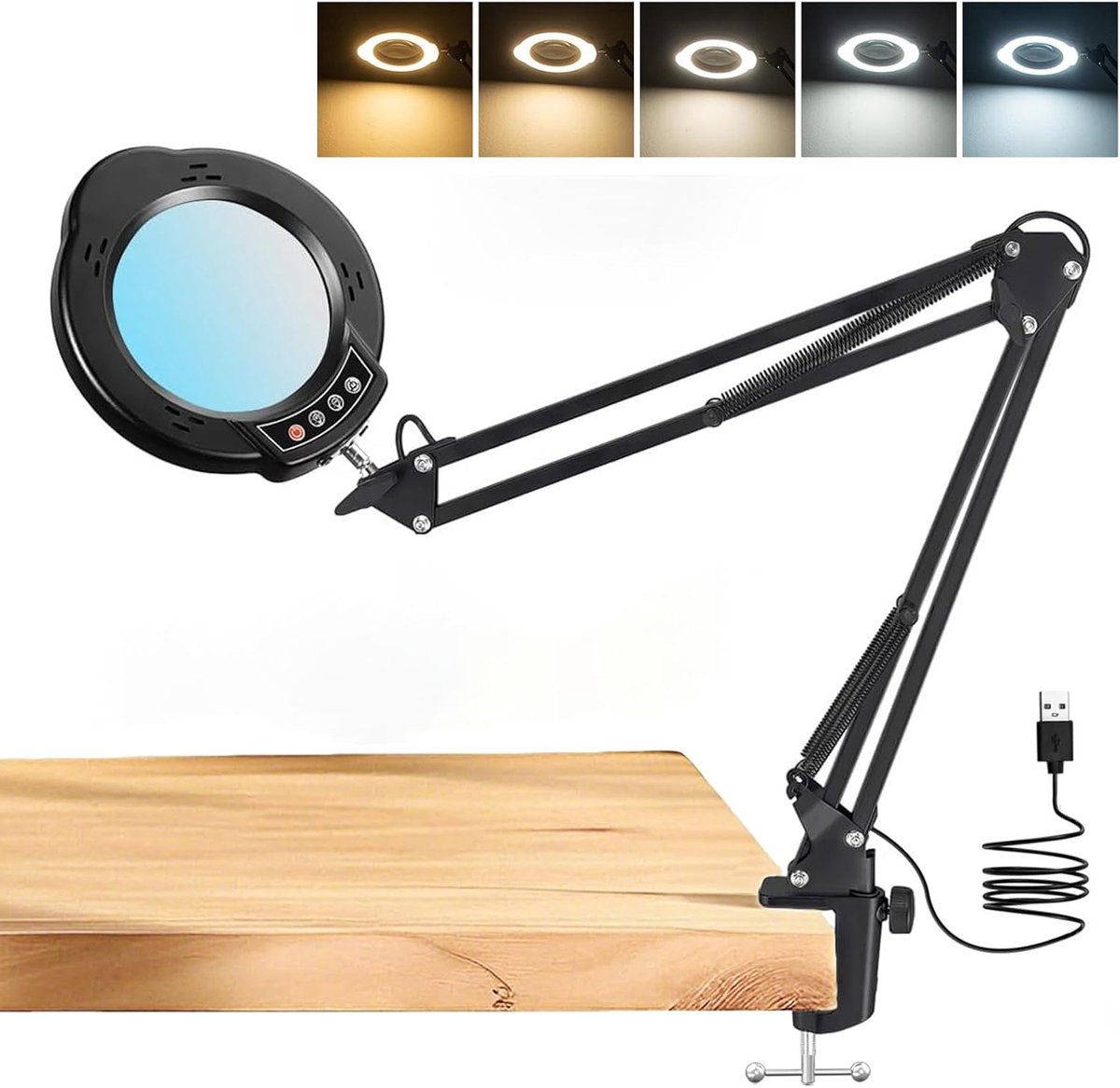 Loeplamp met Standaard - Lamp met Led Verlichting - gebruiksvriendelijk