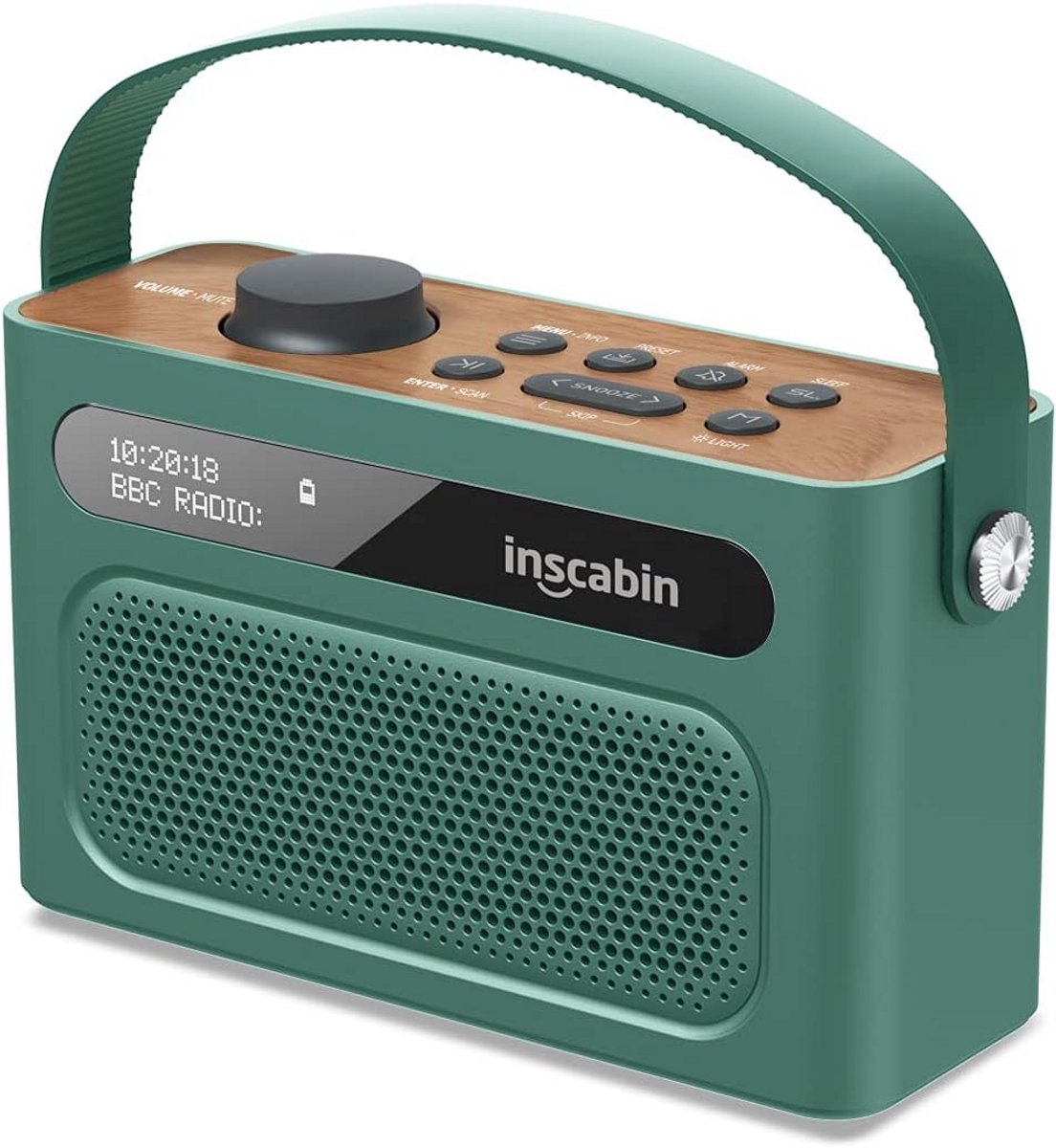 Draagbare DAB/DAB+ FM Radio met Bluetooth Speaker en Dubbele Wekker