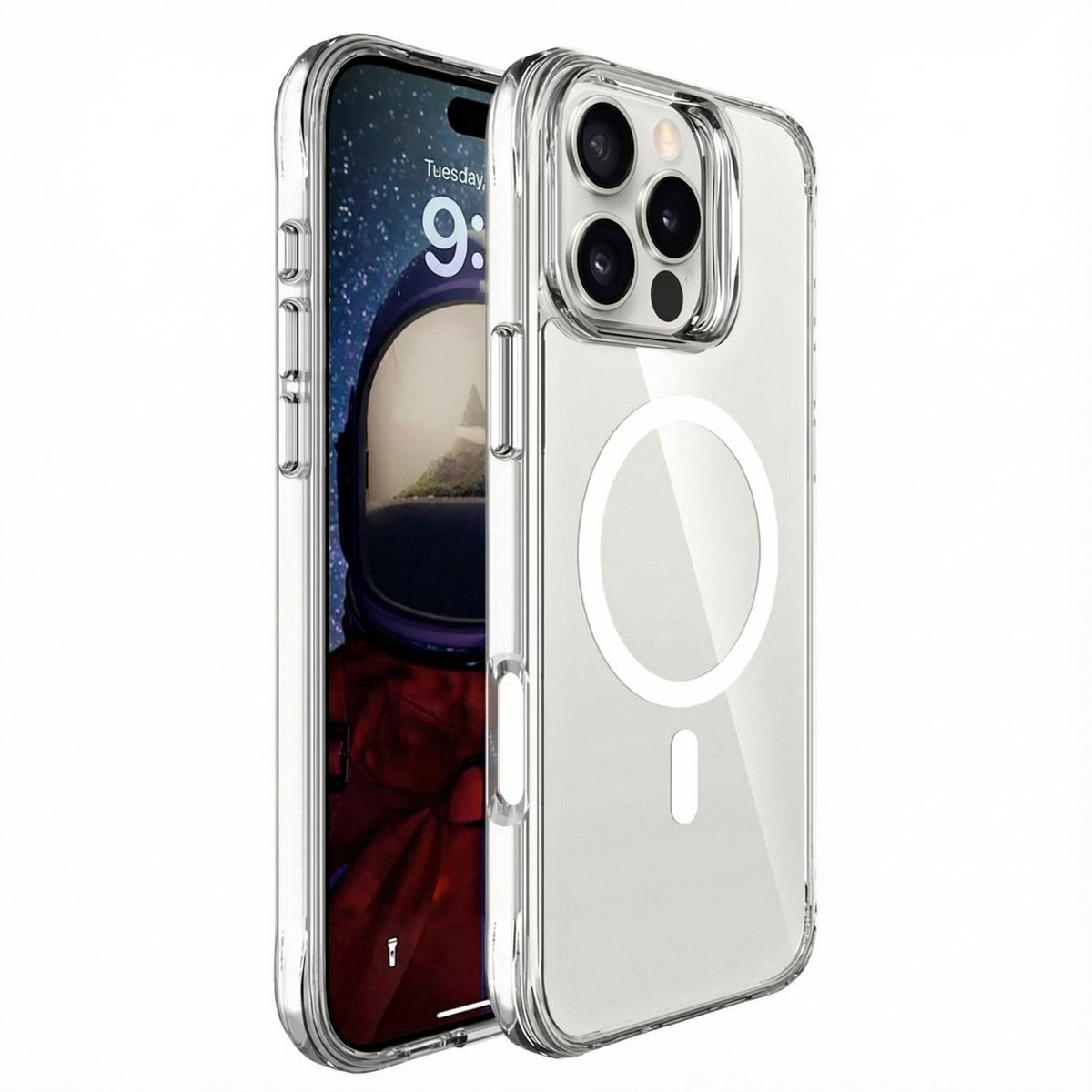imoshion Hoesje - Geschikt voor iPhone 16 Pro - geschikt voor MagSafe case - Transparant