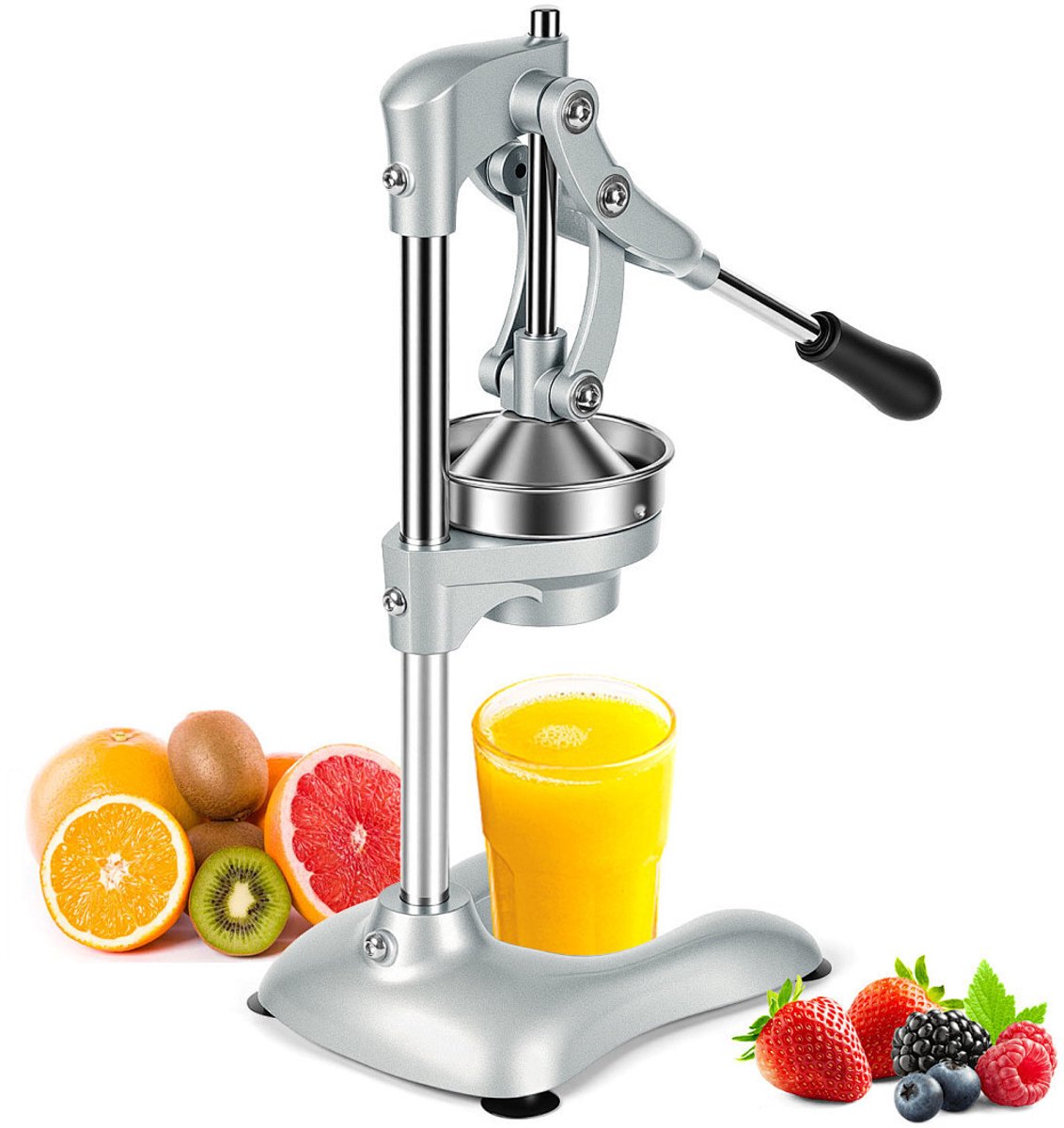 Handmatige citruspers met pershendel en pulpfilter, voor sinaasappel, citroen en limoen