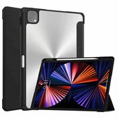 imoshion Tablet Hoes - Geschikt voor Apple iPad Pro 12.9 (2022) / Pro 12.9 (2021) / Pro 12.9 (2020) / Pro 12.9 (2018) - Trifold Hardcase Bookcase - Zwart