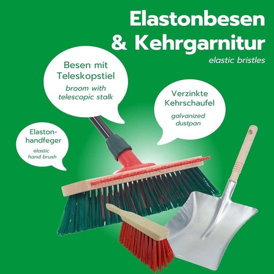 Stevige Tuinbezem met Schraper en Telescoopsteel - Ideaal voor Buiten Schoonmaken van Merkloos	 — afbeelding 4