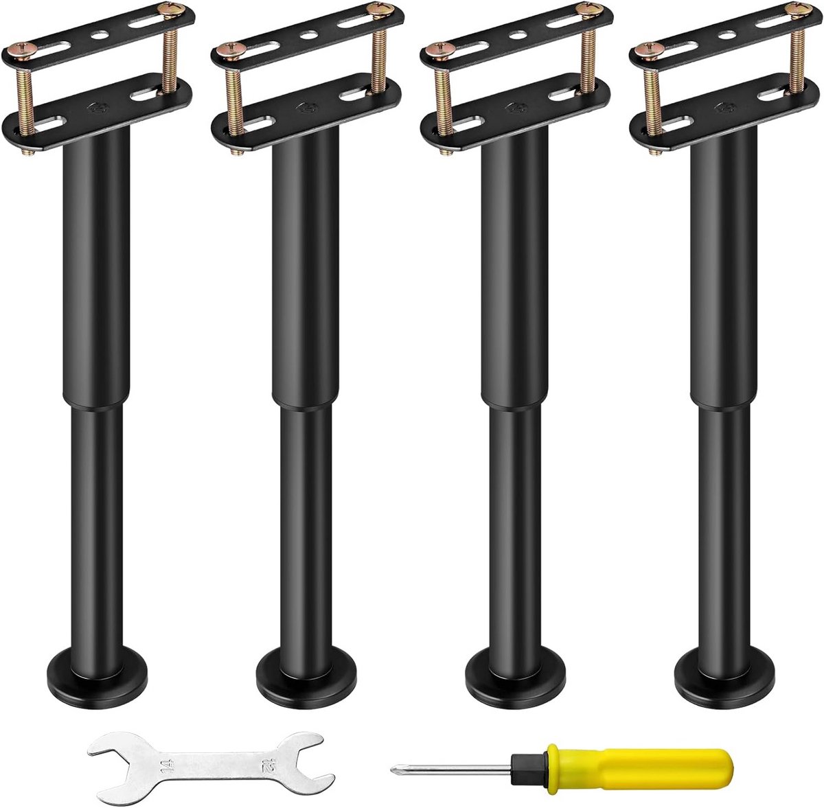 Set van 4 Verstelbare Meubelpoten - Uittrekbaar 18-32 cm - Draagvermogen 226 kg - Inclusief Montagegereedschap