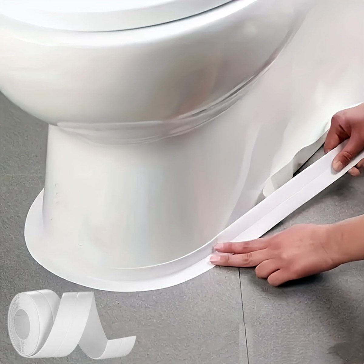 Zelfklevende Voegband - Waterdichte Afdichtingsstrip Voor Toiletten, PVC-afdichtingsstrip, Geschikt Voor Badkamers, Toiletten, Keukenwerkbladen, Wasruimtes, Bescherming Van Toiletranden - Wit 3,7cm x 5m