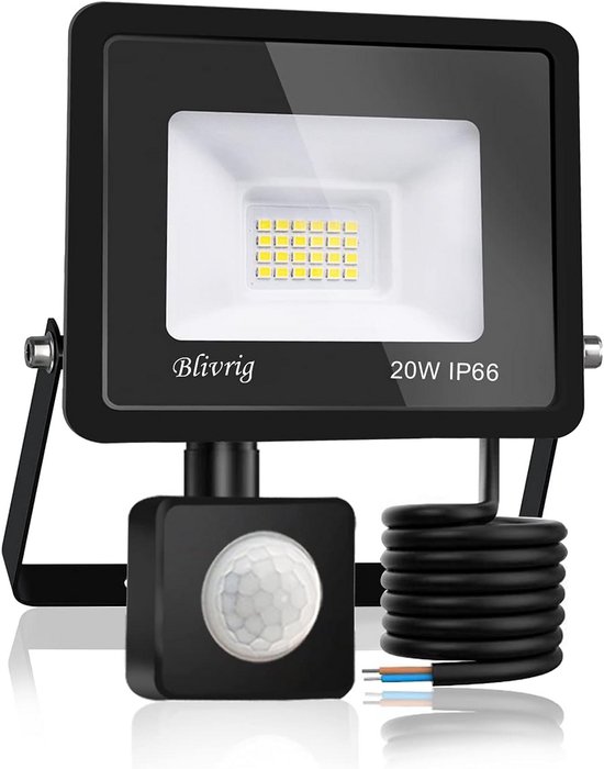 CLY LED-schijnwerper Met Bewegingsmelder – 35W, 3290 Lm, 6500K – IP66 Waterdicht – Afstandsbediening, 4 Modi – Voor Tuin, Garage, Achtertuin