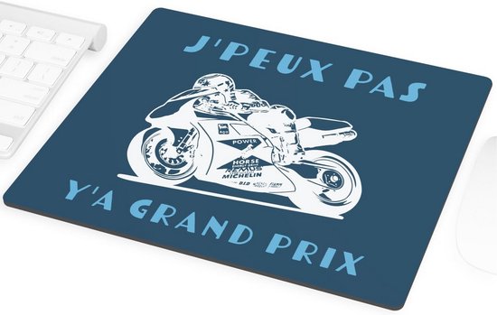Blauwe Muismat met GP Race Thema - Antislip en Comfortabel voor Gaming en Kantoor — afbeelding 4