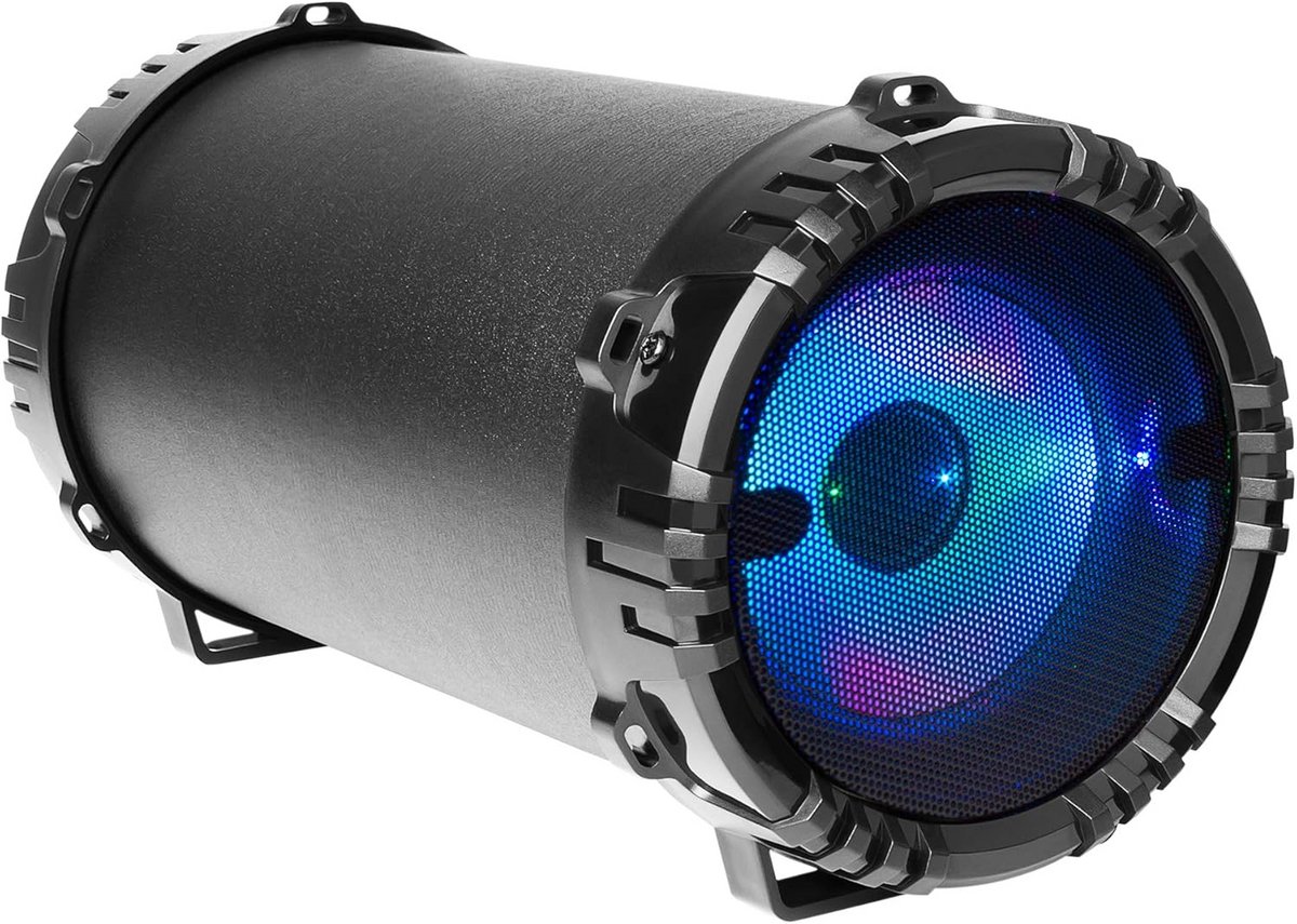 Draagbare Bluetooth Speaker 10W met RGB Lichteffecten en Microfoon Aansluiting voor Karaoke
