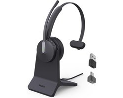 Draadloze Bluetooth Headset met Standaard voor Thuiswerken en Kantoor - Lange Batterijduur & Kristalheldere Microfoon