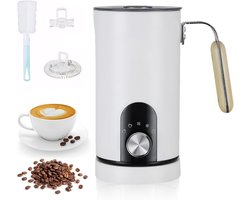 Elektrische melkopschuimer - Automatische opschuimer - Koffie maken - 5-in-1 schuimregeling - 350 ml inhoud - Wit