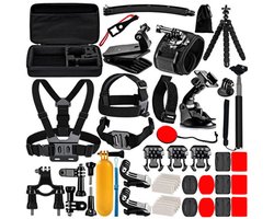 50-in-1 Actiecamera Accessoires Kit Geschikt voor GoPro Hero 13 12 11 10 9 8 7 6, GoPro Max, GoPro Fusion, Xiaomi, Insta360, DJI Osmo Action, AKASO, APEMAN, Campark, SJCAM