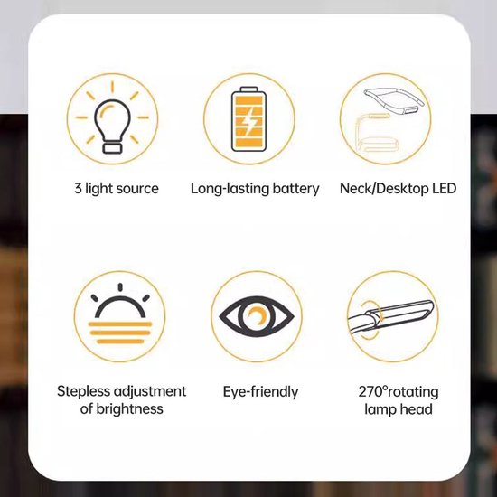Leeslamp om de nek - oplaadbare leeslamp naast het bed, flexibele 3-kleurige LED-leeslamp, geschikt voor lezen, breien, naaien, kamperen, repareren, enz., een geweldig cadeau voor mannelijke en vrouwelijke lezers en tieners. — afbeelding 4