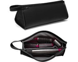 Travel Case geschikt – 1 stuk – Organizer – Opbergtas – Reistas – Reisetui – PU Leather – waterdichte föhntas – draagbare föhntas – voor krultang, kam, krultang en föhn – Geschikt voor Dyson Supersonic en accessoires – 35*14*13 cm – zwart