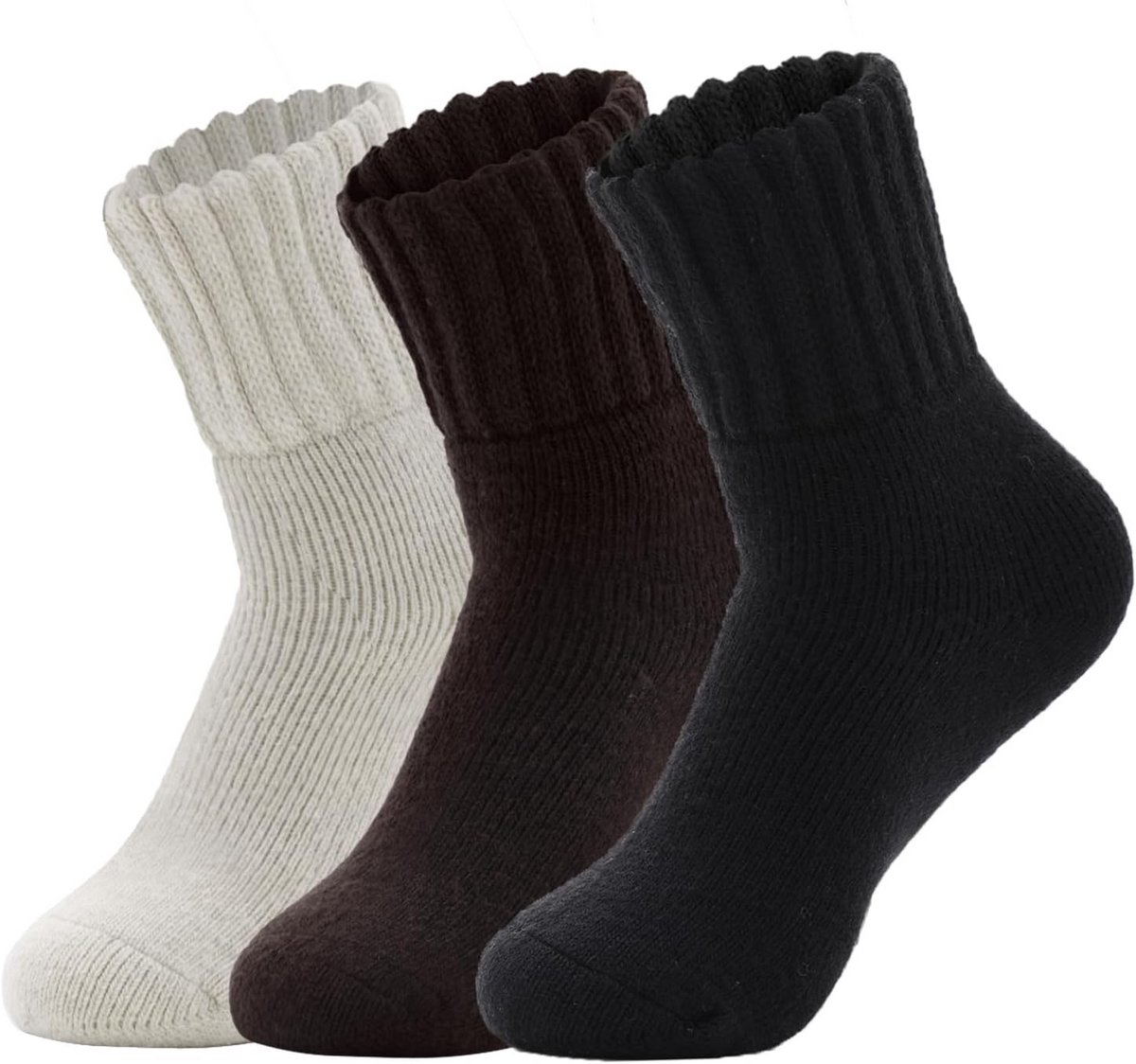 3 Paar Dames Warme Sokken - Dikke Winter Sokken voor Warmte & Comfort - Maat 35-42