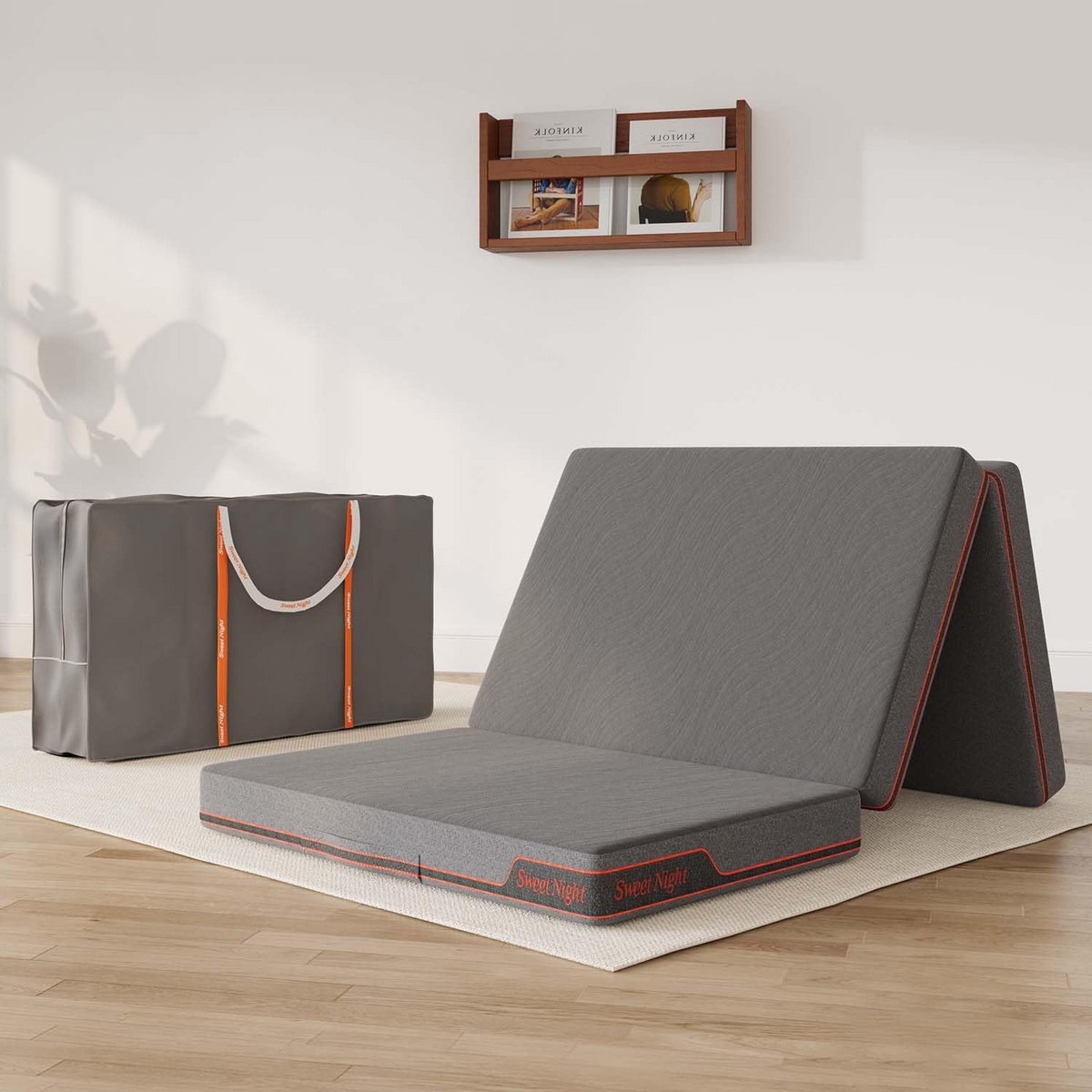 Opvouwbare Matras Twin XL 10 cm Dik - Draagbaar Gastenmatras voor Reizen en Kamperen