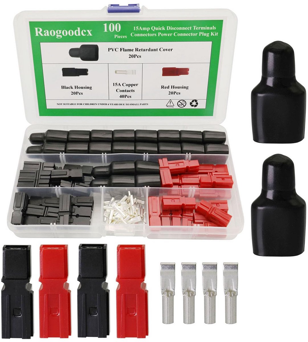 20 Paar 15A Snelkoppelingen Batterijconnectoren Modulair 0,5-1,5 mm²