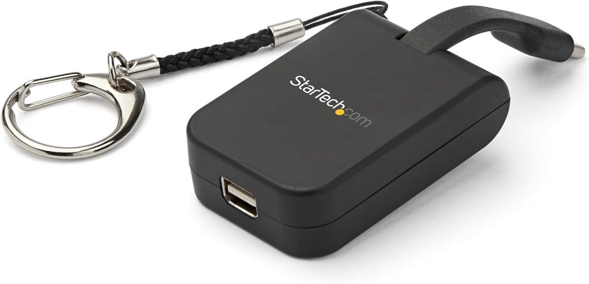 Draagbare USB-C naar Mini DisplayPort Adapter met Sleutelring en Kabel voor 4K
