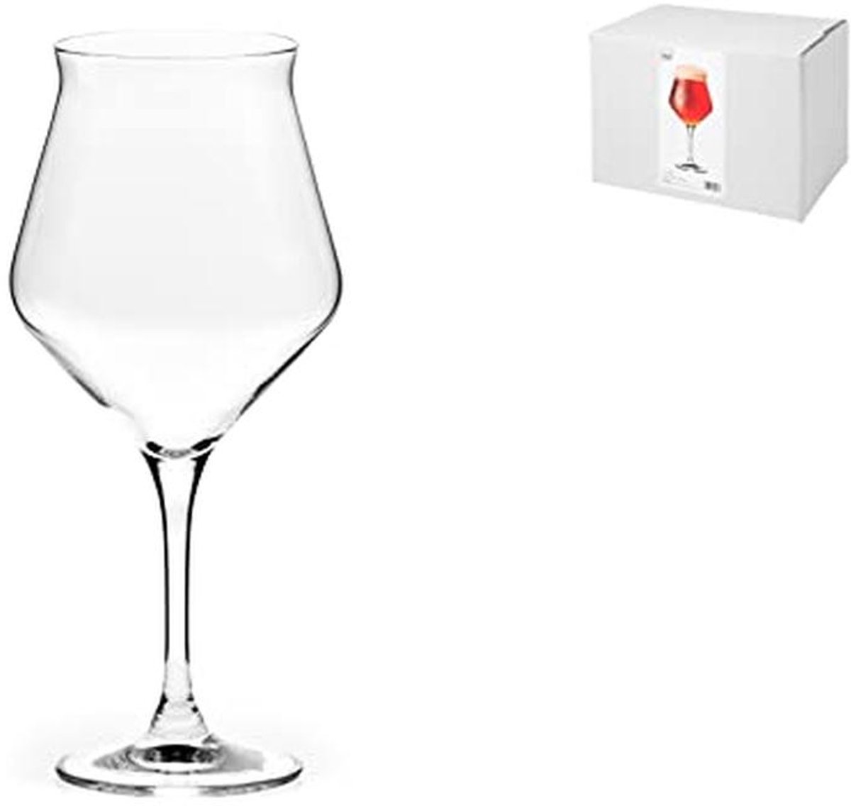 Set van 6 Authentieke Belgische Bierglazen - 42 cl Inhoud