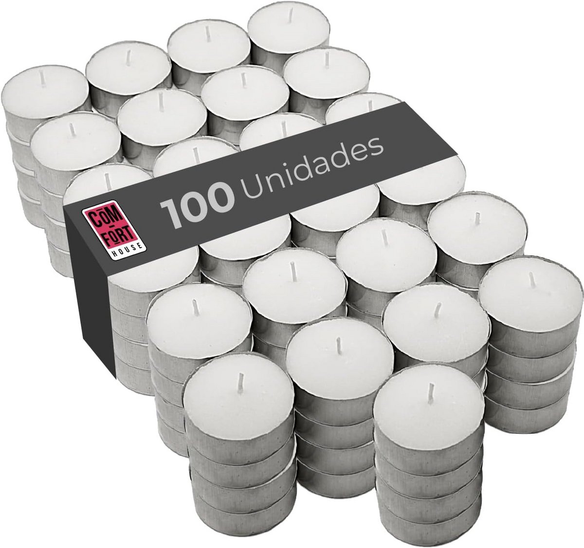 100 Witte Theelichtjes - 4 Uur Brandtijd - Geurloze Decoratie Kaarsjes