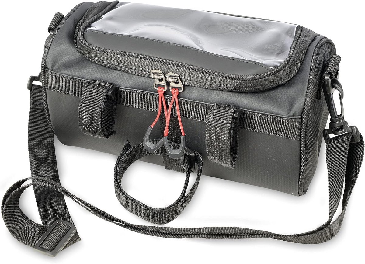 Fiets tas - Stuur tas - Onderweg spullen - Waterafstotend zeil - 24 cm - Zwart