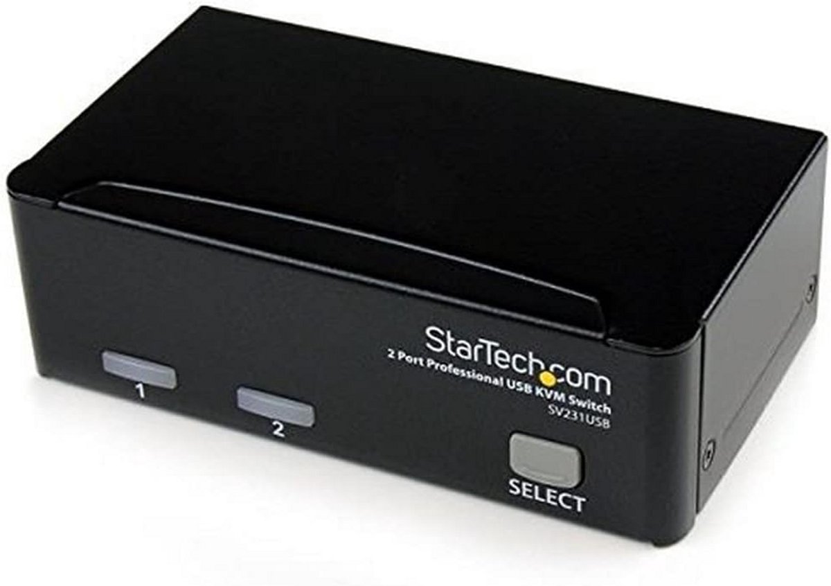 2-Poorts VGA KVM Switch met USB Hub - Monitor, Toetsenbord en Muis Delen