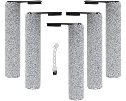 5x Borstelrol - geschikt voor Tineco FLOOR ONE S7 PRO - FLOOR ONE S6 - FLOOR ONE SWITCH S6 - FLOOR ONE SWITCH S7 - FLOOR ONE S7 COMBO - FLOOR ONE S7 FLASHDRY Stretch draadloze stofzuiger reserveonderdelen - met reinigingsborstel