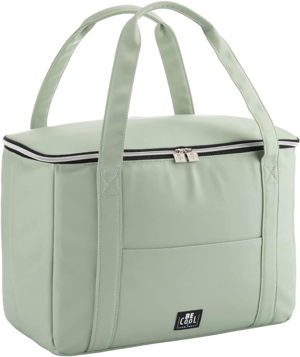 Extra Grote Koeltas Mintgroen - 28 Liter - Ideaal voor Picknick, Boodschappen en Reizen