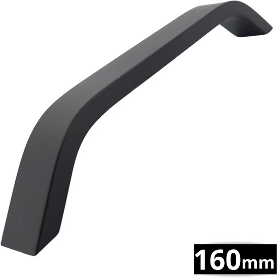 livingpoint24 Meubelgrepen zwart keukengrepen BA 128-480 mm deurgrepen vierkant *2005 (480 mm