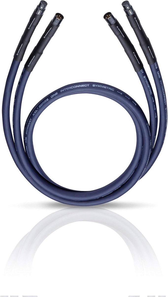 Hoogwaardige Audiokabel met XLR-stekker (2x50cm) - Symmetrisch, Zilverkleurige Geleiders