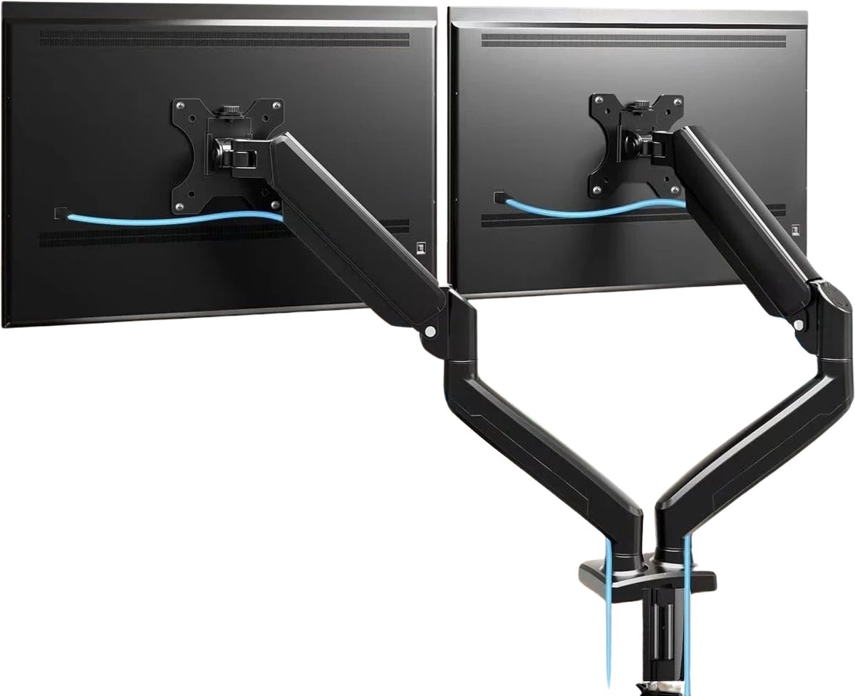 Benelux Select Monitor Arm 2 Schermen – Dual Monitor Arm – Dual Monitor Stand – 13 Tot 32 Inch – Draaibaar & Kantelbaar