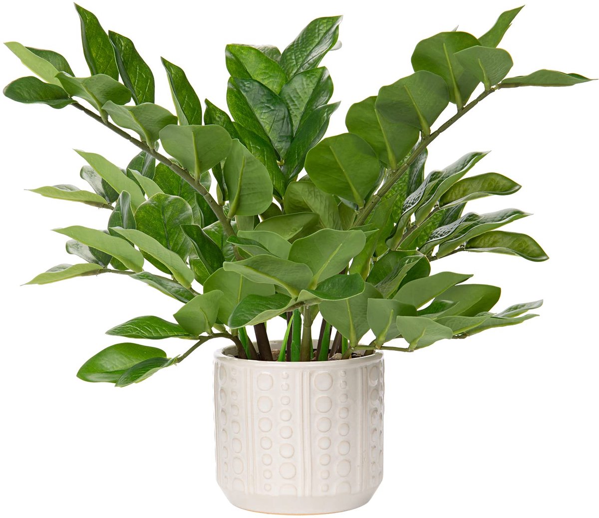 Unyqoos Stijlvolle kunstplanten in pot voor decoratieve tafelaankleding en interieur, groente, 39 cm
