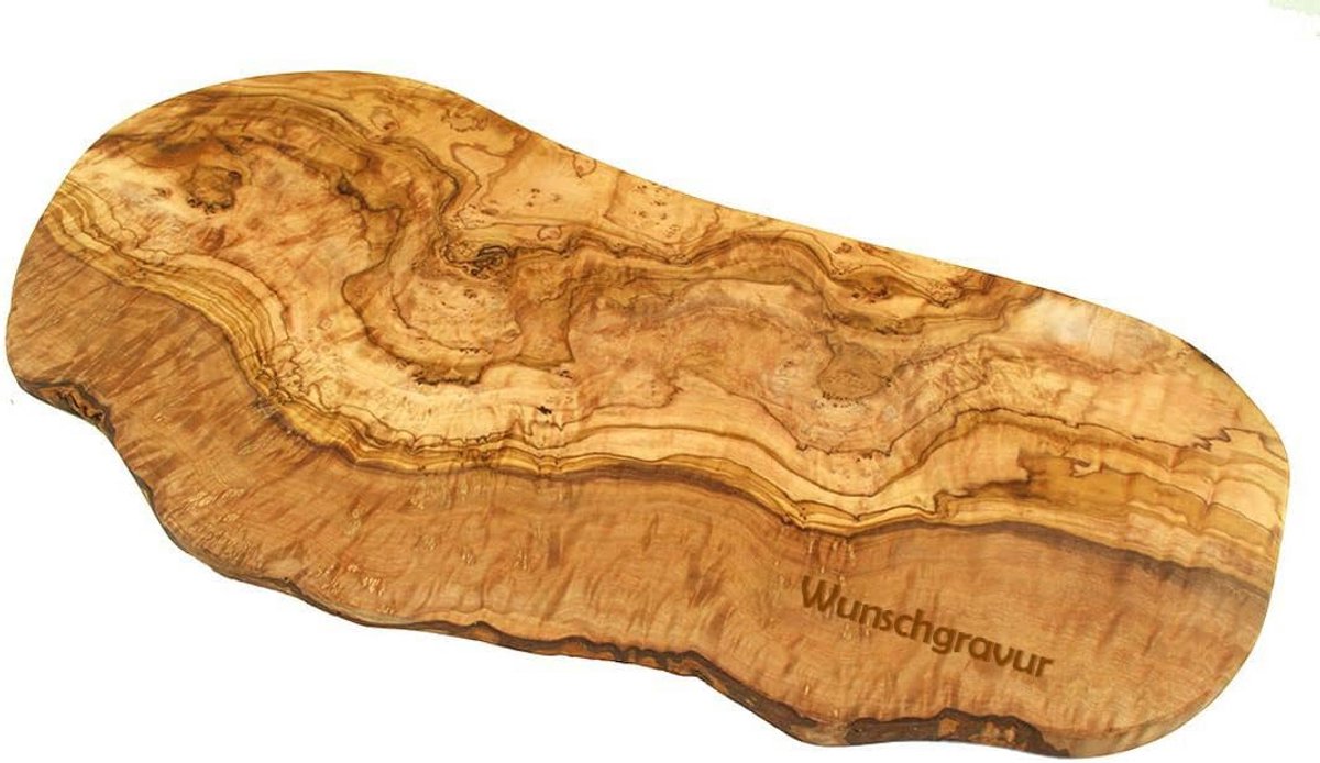 Rustieke Snijplank van Massief Olijfhout (30-34 cm) - Uniek Natuurlijk Hout