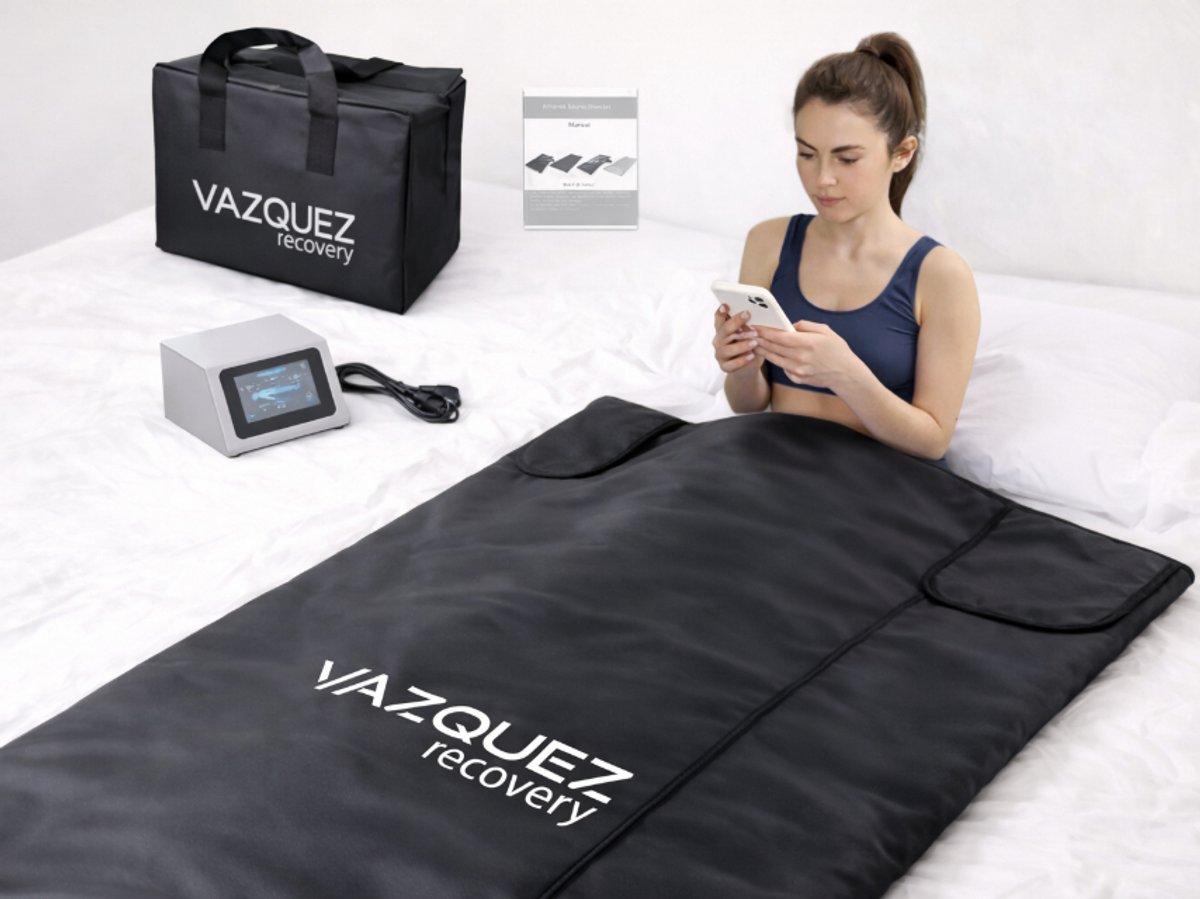 Infrarood Sauna Deken 3-Zones PRO – Individueel Instelbare Warmtezones – Mobiele Saunadeken incl. Draagtas