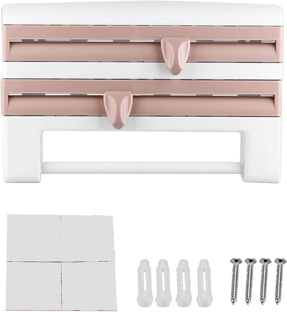 Wandmontage Keukenrolhouder met Kruidenrek en Foliedispensers