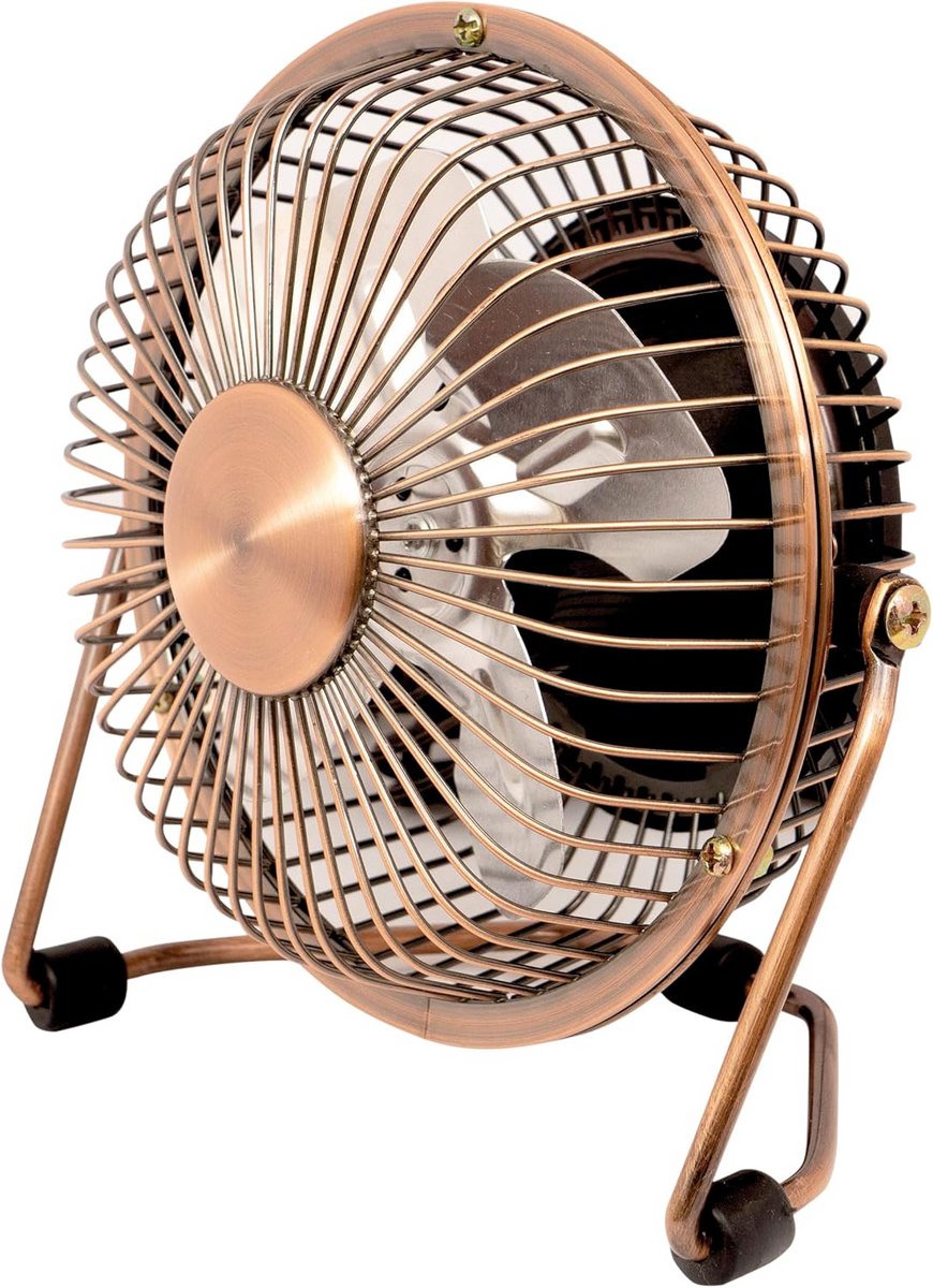 Stille USB Bureauventilator 10cm - Verstelbaar 360 Graden - Mini Koelventilator voor Bureau, Laptop en Kantoor