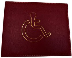 Parkeerkaart Hoesje voor Gehandicaptenparkeerkaart - Beschermhoes Wallet Stijl - Bordeauxrood