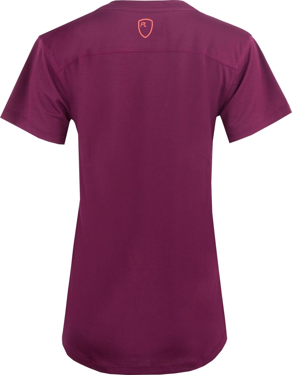 Playerlayer Victory-T-shirt voor dames, kastanjebruin bordeauxrood - XS