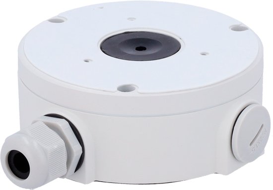 DAHUA PFA130-E Aansluitdoos Voor Domecamera’s – Aluminium, IP66, 124x41 Mm, Wit – Voor Buitengebruik Tot 3 Kg