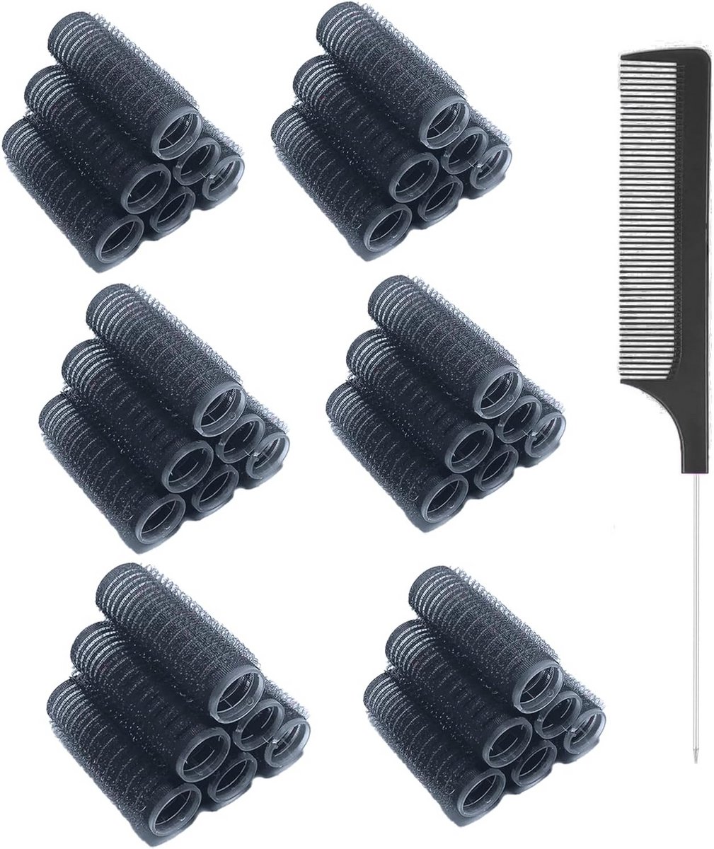 36 Stuks Zelfklevende Haarrollers Klein - Hitteloze Krulset voor Kort en Middelgrof Haar