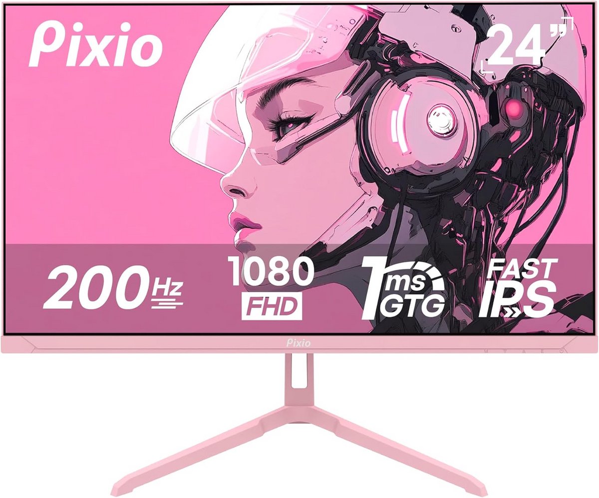 24 inch Gaming Monitor 200Hz FHD 1ms Snelle IPS Adaptieve Sync Roze