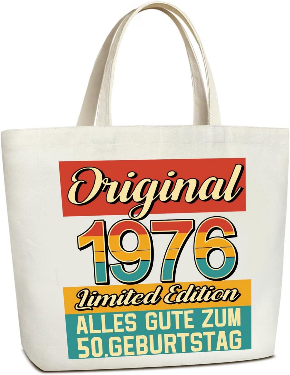 Grote Katoenen Draagtas Shopper - Stevige Stoffen Tas voor Boodschappen & Meer