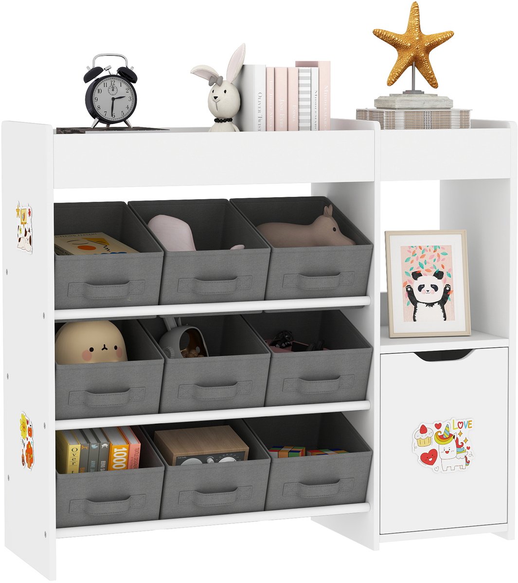 AIYAPLAY - Kinderopbergrek - MDF - 92x30x80cm - Wit