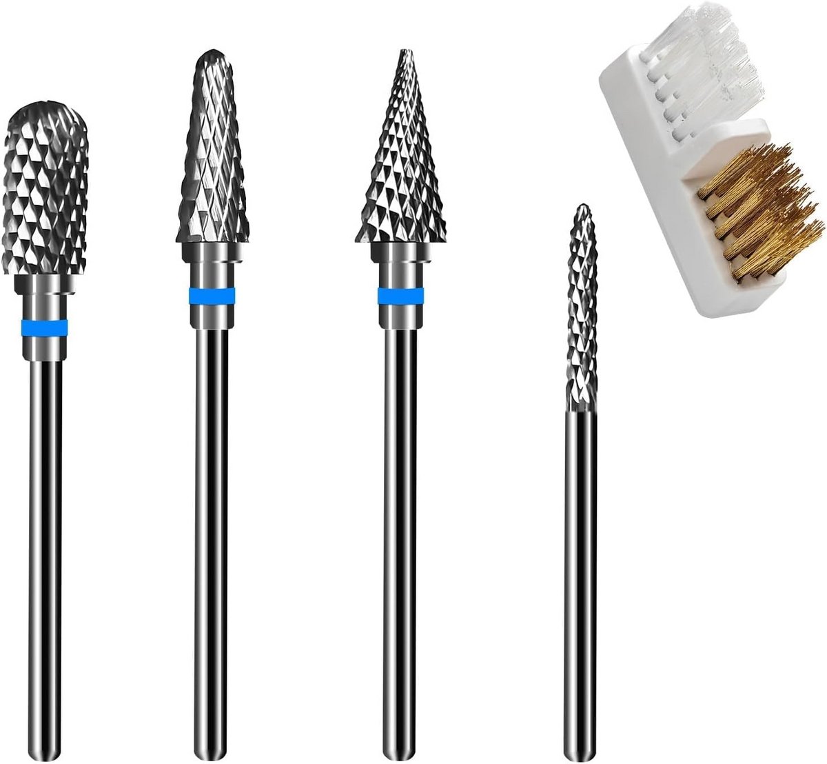 5-delige Set Nagelboorbits Hardmetaal - Professioneel Manicure & Pedicure Gereedschap
