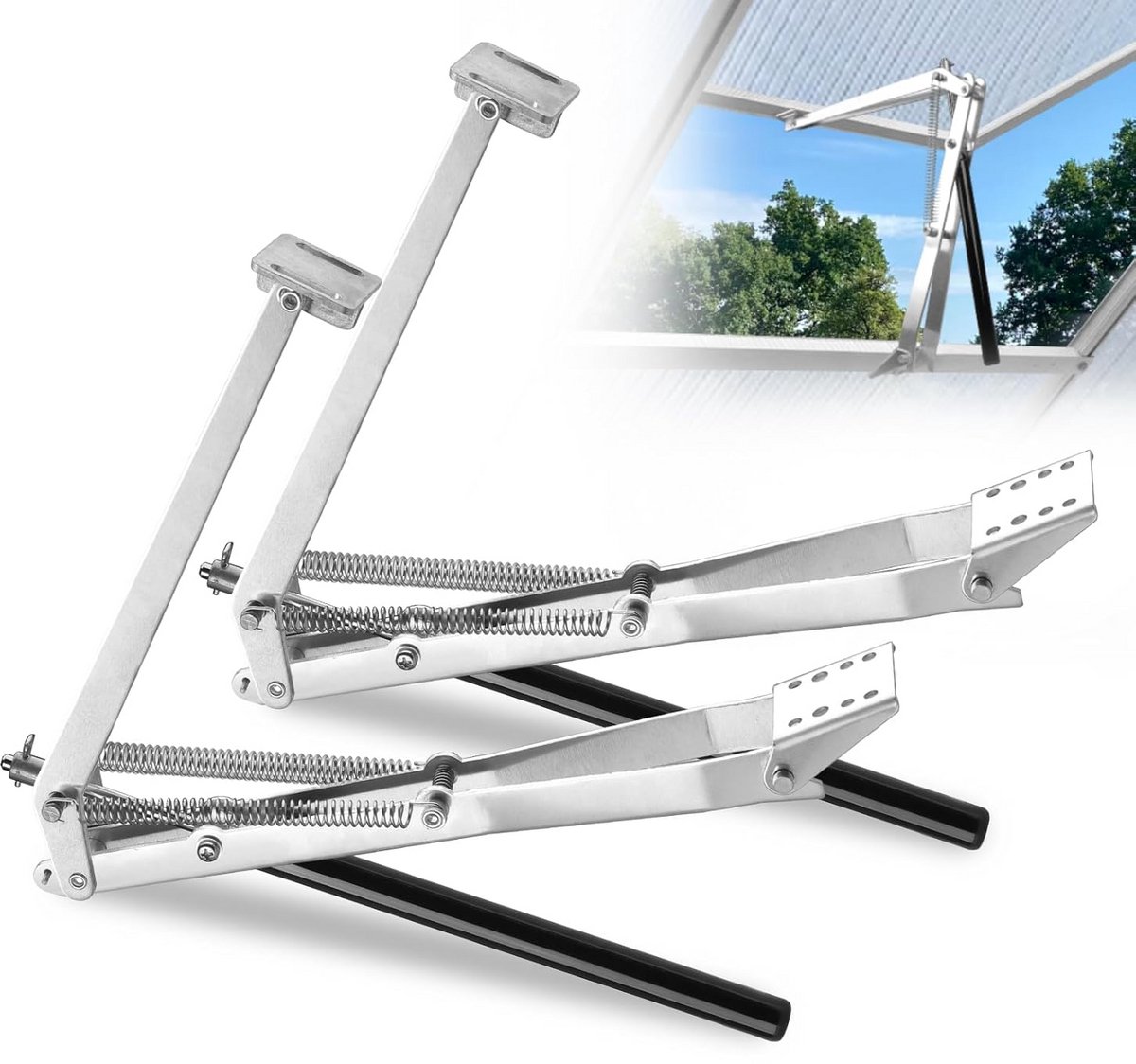 2x Automatische Raamopener voor Kas - Thermisch Geregeld Ventilatiesysteem (15-30°C) - Hefkracht 15kg