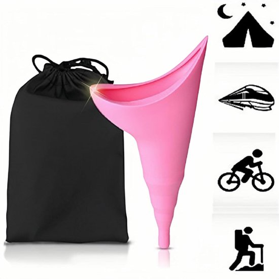 Portable Urinal voor Vrouwen - Geen Overloop - Herbruikbare Pee Funnel ...