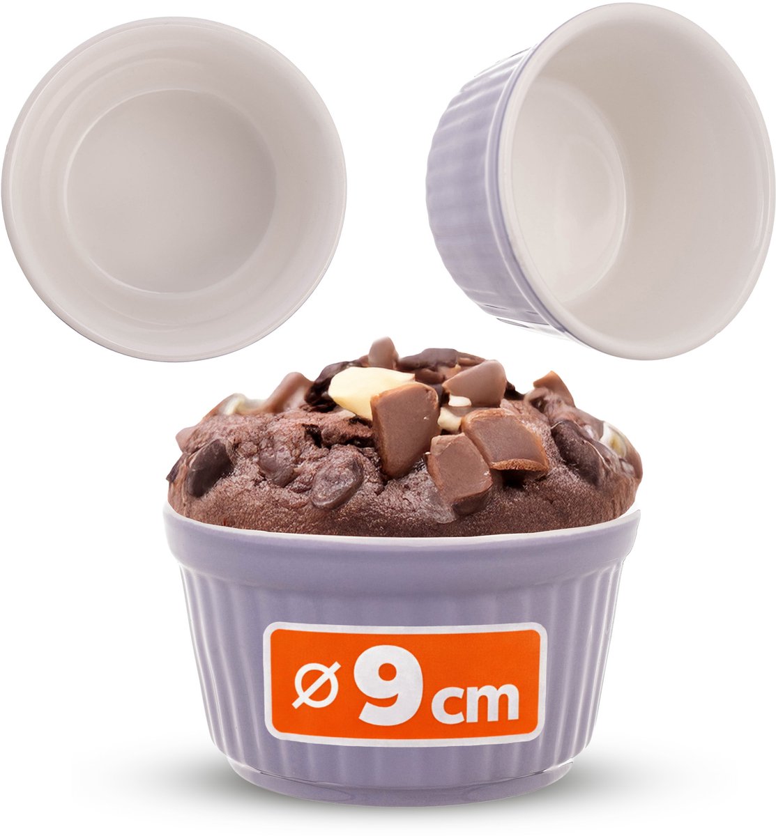 Maes keramische ovenschaal 9 x 5 cm paars 1 st.