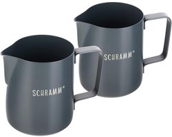 Melkkan roestvrij staal 350ml 2-pack met barista pen - perfect voor melkschuim