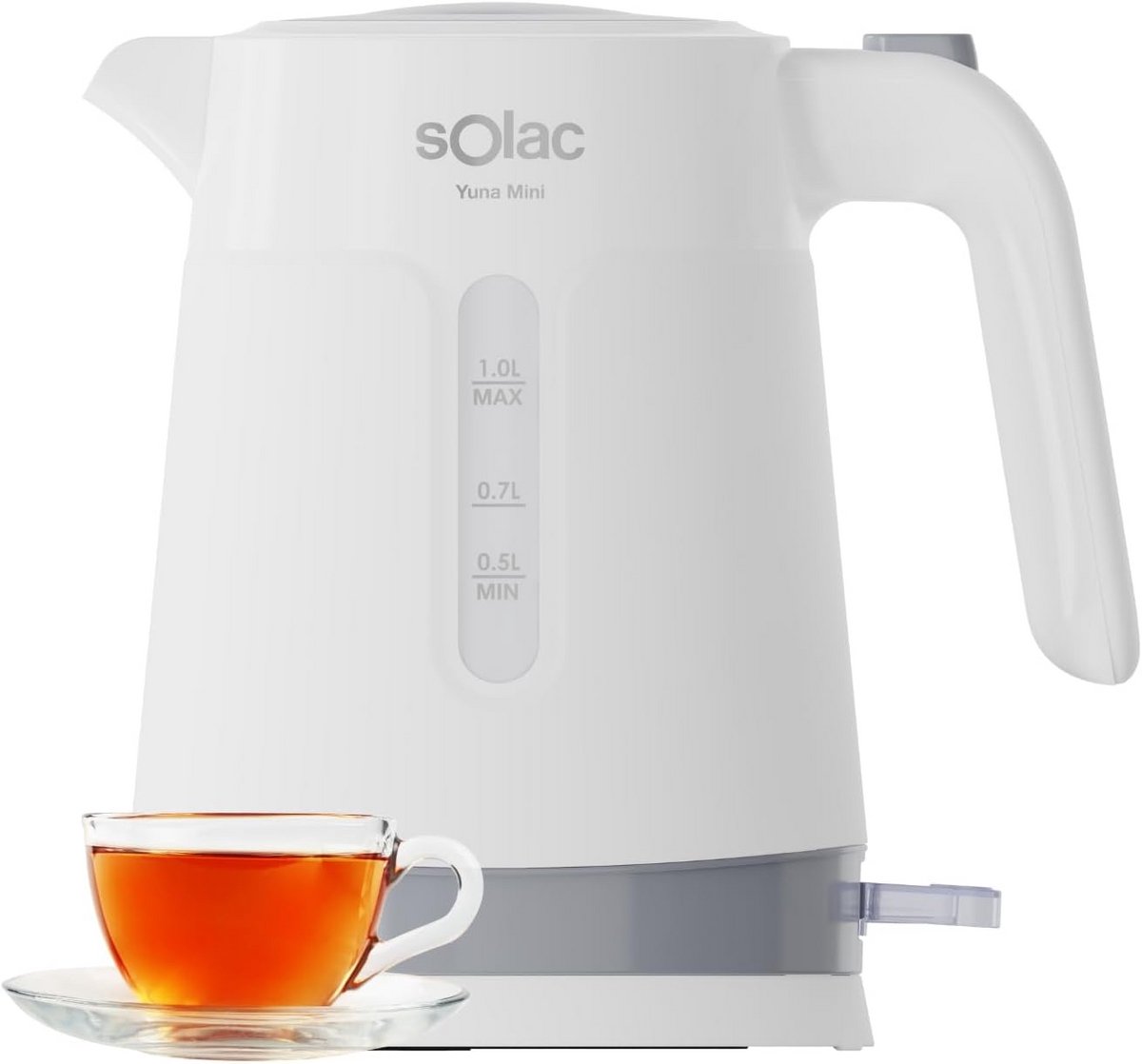 Compacte Elektrische Waterkoker 1 Liter - Snelkoker 2200W met 360° Basis