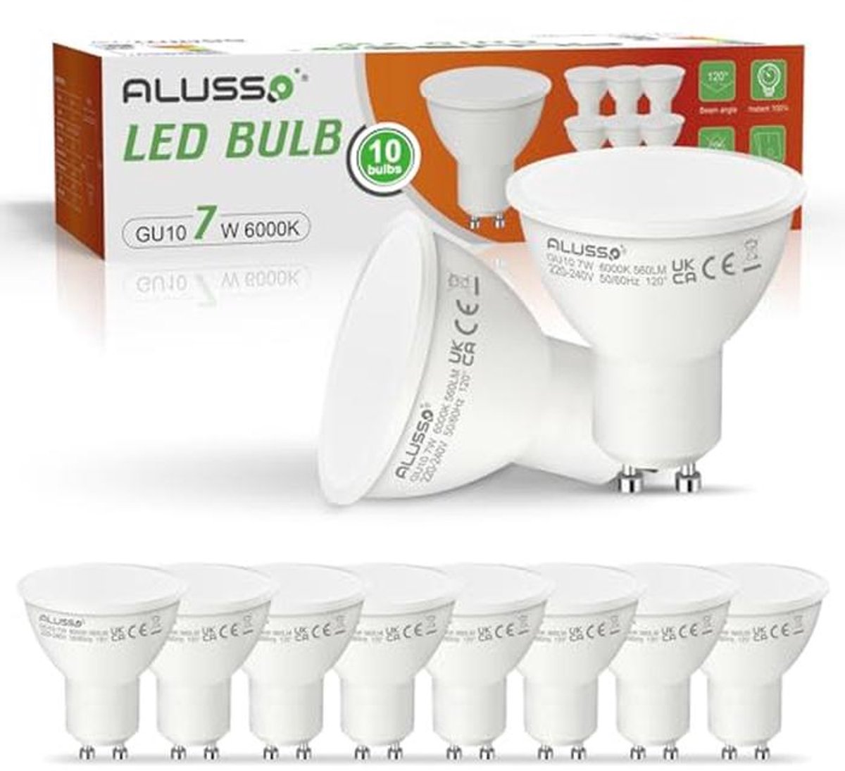 Dimbare GU10 LED Lamp 7W - 630 Lumen - 6000K Helder Wit