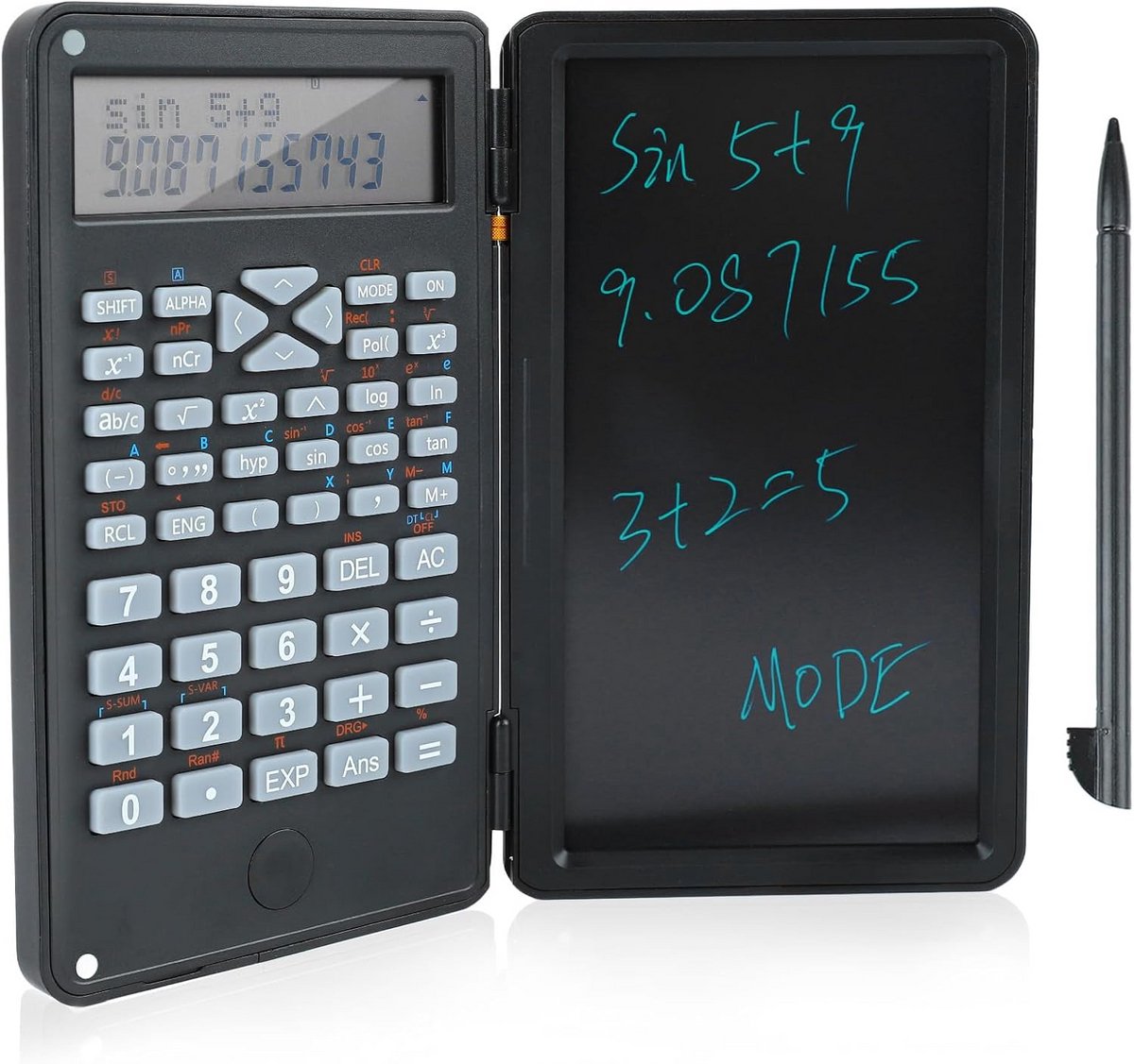 Wetenschappelijke Rekenmachine met LCD-display en Schrijftablet, Compact en Functioneel voor School en Kantoor